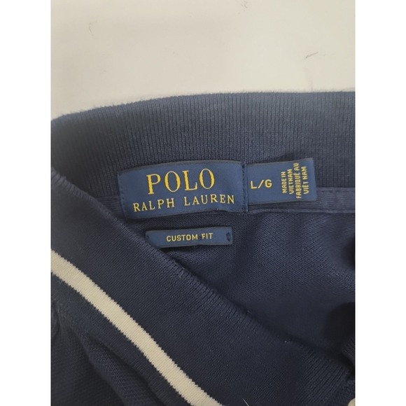 Polo Ralph Lauren Mens Polo Multicolor Big White Pony Size Large 100% Cottom - Picture 6 of 6